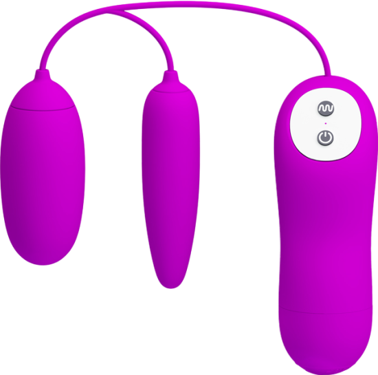 Δονούμενο αυγό από σιλικόνη σε μοβ χρώμα με ενσύρματο κοντρόλ