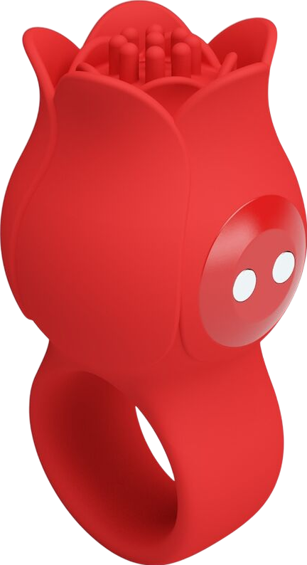 Δονητής δακτύλου από σιλικόνη σε κόκκινο χρώμα