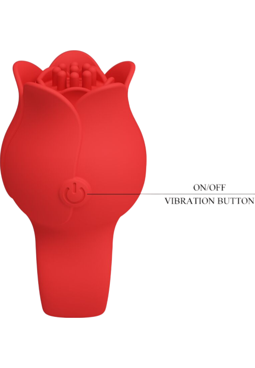 Δονητής δακτύλου από σιλικόνη σε κόκκινο χρώμα