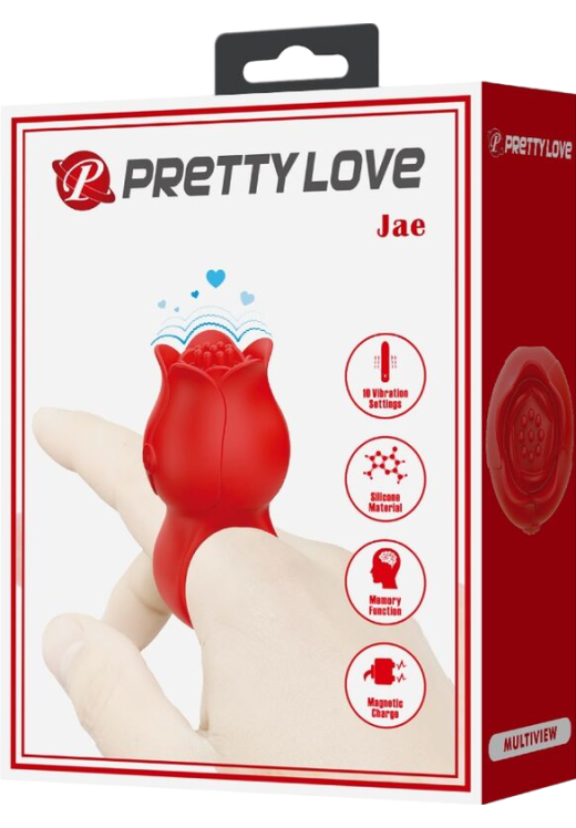 Δονητής δακτύλου από σιλικόνη σε κόκκινο χρώμα