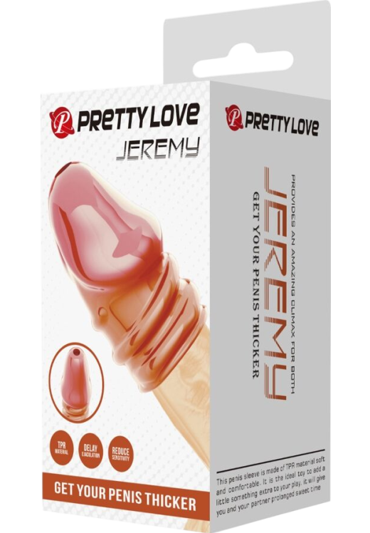 Κάλλυμα πέους από tpr σε ροζ χρώμα, μήκους 7 εκ. και μέγιστης διαμέτρου 3,6 εκ.