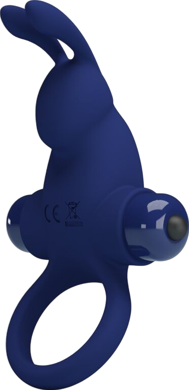 Δονούμενο δαχτυλίδι από σιλικόνη σε μπλέ χρώμα, μήκους 11,3 εκ. και μέγιστης διαμέτρου 3,8 εκ.