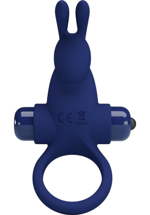 Δονούμενο δαχτυλίδι από σιλικόνη σε μπλέ χρώμα, μήκους 11,3 εκ. και μέγιστης διαμέτρου 3,8 εκ.