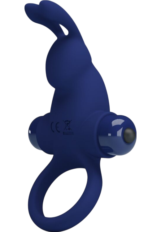 Δονούμενο δαχτυλίδι από σιλικόνη σε μπλέ χρώμα, μήκους 11,3 εκ. και μέγιστης διαμέτρου 3,8 εκ.