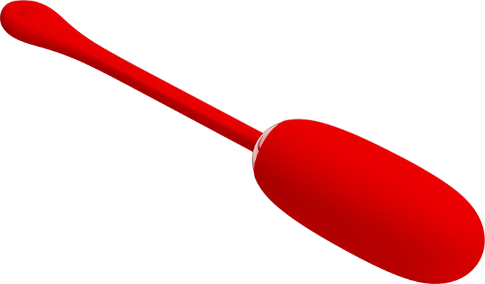 Δονούμενο αυγό από σιλικόνη σε κόκκινο χρώμα, μήκους 19,6 εκ. και μέγιστης διαμέτρου 3,3 εκ.