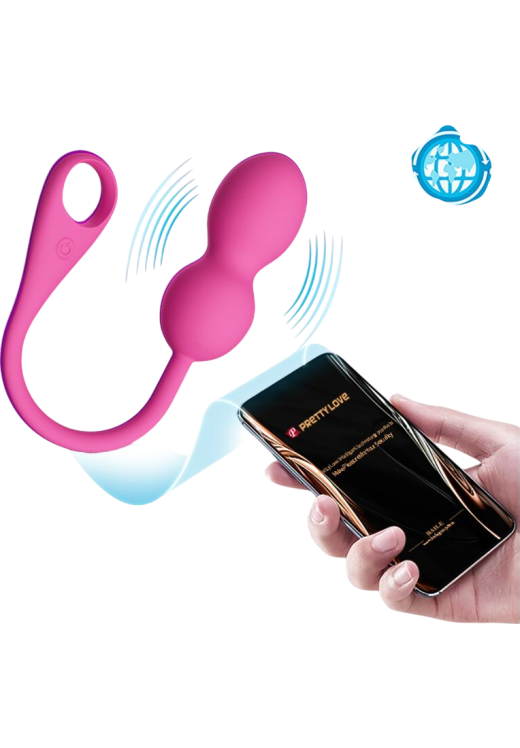 Kegel μπάλες από σιλικόνη σε ροζ χρώμα, μήκους 22 εκ. και μέγιστης διαμέτρου 3,2 εκ.