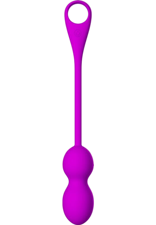 Kegel μπάλες από σιλικόνη σε μοβ χρώμα, μήκους 22 εκ. και μέγιστης διαμέτρου 3,2 εκ.