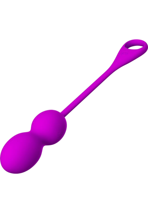 Kegel μπάλες από σιλικόνη σε μοβ χρώμα, μήκους 22 εκ. και μέγιστης διαμέτρου 3,2 εκ.