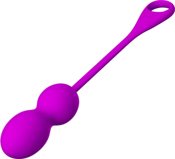 Kegel μπάλες από σιλικόνη σε μοβ χρώμα, μήκους 22 εκ. και μέγιστης διαμέτρου 3,2 εκ.