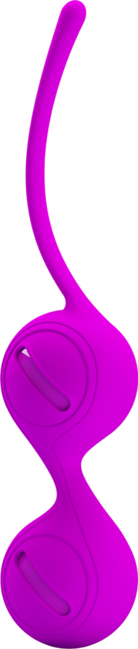 Kegel μπάλες από σιλικόνη σε μοβ χρώμα, μήκους 16,3 εκ. και μέγιστης διαμέτρου 3,3 εκ.