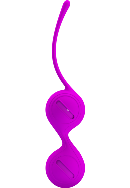 Kegel μπάλες από σιλικόνη σε μοβ χρώμα, μήκους 16,3 εκ. και μέγιστης διαμέτρου 3,3 εκ.