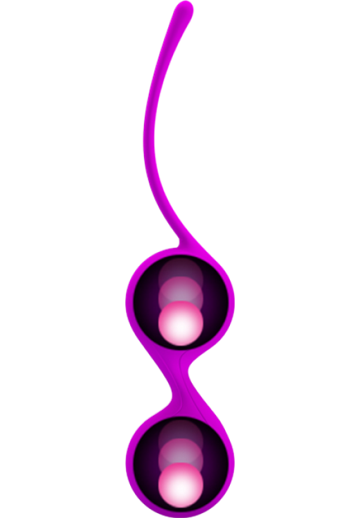 Kegel μπάλες από σιλικόνη σε μοβ χρώμα, μήκους 16,3 εκ. και μέγιστης διαμέτρου 3,3 εκ.