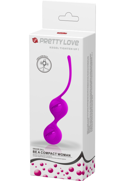 Kegel μπάλες από σιλικόνη σε μοβ χρώμα, μήκους 16,3 εκ. και μέγιστης διαμέτρου 3,3 εκ.