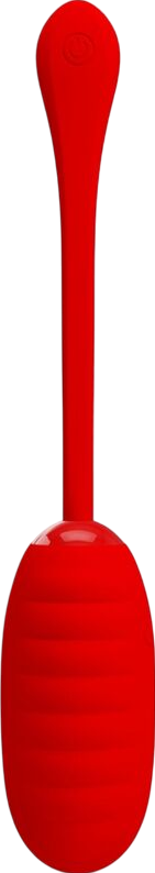 Δονούμενο αυγό από σιλικόνη σε κόκκινο χρώμα, μήκους 19,7 εκ. και μέγιστης διαμέτρου 3,5 εκ.