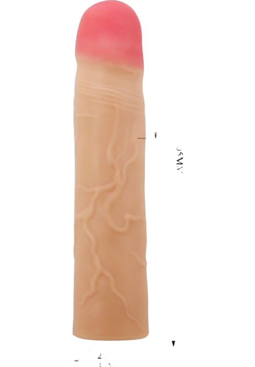 Προέκταση πέους από tpr σε φυσικό χρώμα, μήκους 20,5 εκ. και μέγιστης διαμέτρου 4 εκ.