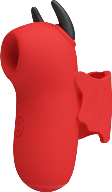 Layon δονητής από σιλικόνη σε κόκκινο χρώμα, μήκους 6,9 εκ. και μέγιστης διαμέτρου 3 εκ.