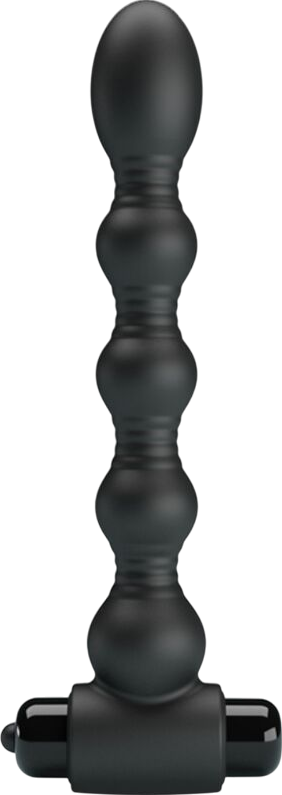 Πρωκτικές μπίλιες από σιλικόνη σε μαύρο χρώμα, μήκους 18,2 εκ. και μέγιστης διαμέτρου 2,6 εκ.