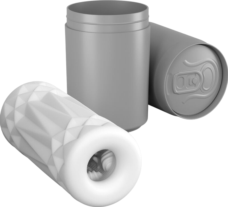 Αυνανιστήρι από tpr σε λευκό χρώμα, μήκους 9 εκ. και μέγιστης διαμέτρου 3,5 εκ.