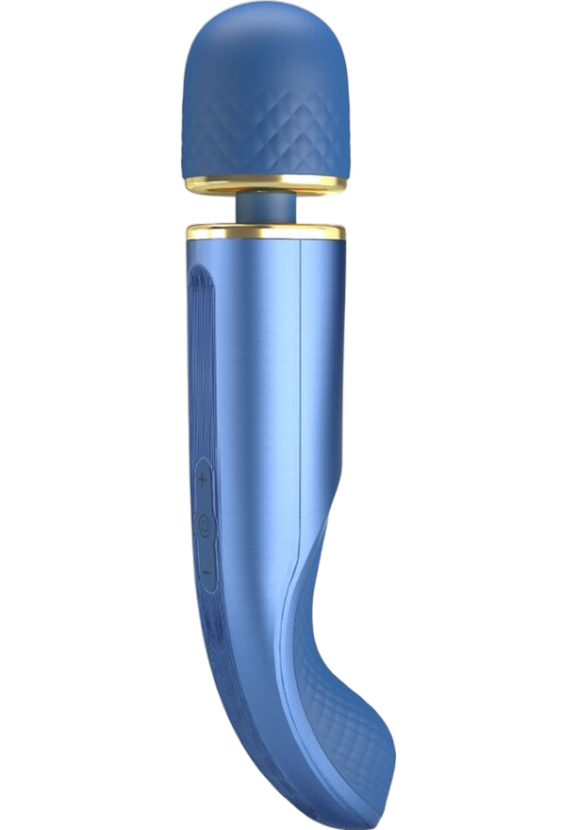 Δονητής μασάζ από σιλικόνη σε μπλέ χρώμα, μήκους 24 εκ. και μέγιστης διαμέτρου 4,8 εκ.