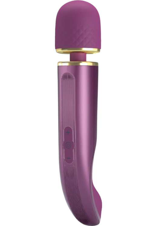 Δονητής μασάζ από σιλικόνη σε μοβ χρώμα, μήκους 24 εκ. και μέγιστης διαμέτρου 4,8 εκ.