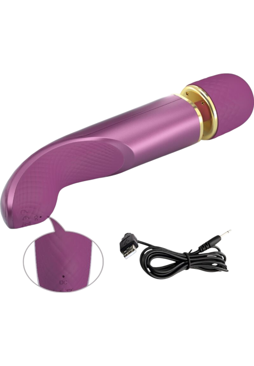 Δονητής μασάζ από σιλικόνη σε μοβ χρώμα, μήκους 24 εκ. και μέγιστης διαμέτρου 4,8 εκ.