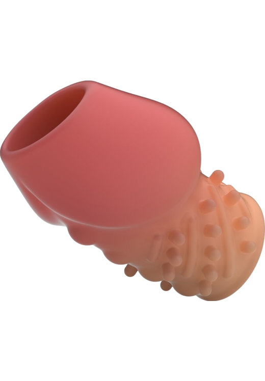 Κάλλυμα πέους από tpr σε ροζ χρώμα, μήκους 6,5 εκ. και μέγιστης διαμέτρου 3,6 εκ.