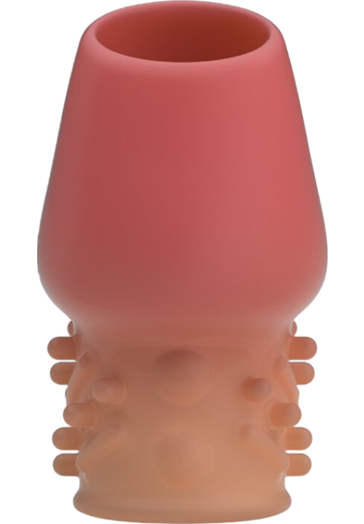 Κάλλυμα πέους από tpr σε ροζ χρώμα, μήκους 6,5 εκ. και μέγιστης διαμέτρου 3,6 εκ.