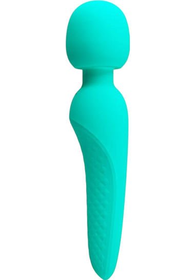 Pretty Love Meredith Massager 12 Vibration Modes Aqua 21,5 cm Δονητής μασάζ από σιλικόνη σε πράσινο χρώμα, μήκους 21,5 εκ. και μέγιστης διαμέτρου 5 εκ.