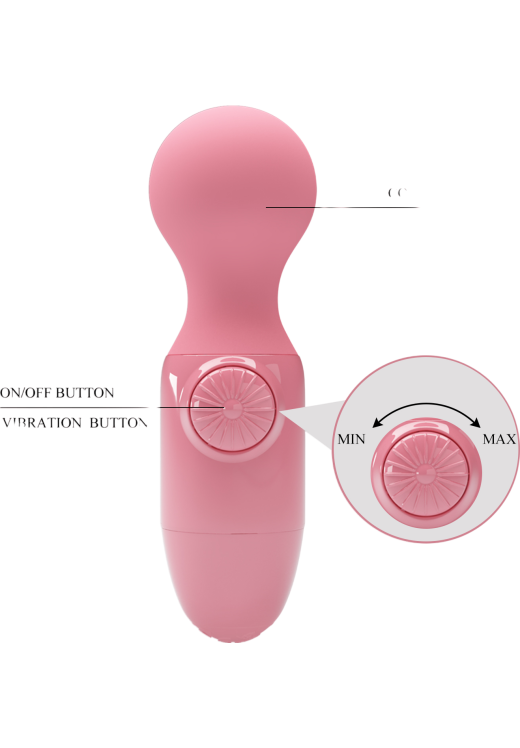 Δονητής μασάζ από σιλικόνη σε ροζ χρώμα, μήκους 12 εκ. και μέγιστης διαμέτρου 3,8 εκ.