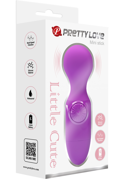 Δονητής μασάζ από σιλικόνη σε μοβ χρώμα, μήκους 12 εκ. και μέγιστης διαμέτρου 3,8 εκ.