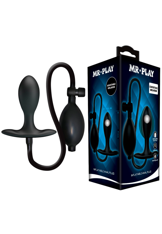 Πρωκτική σφήνα από σιλικόνη σε μαύρο χρώμα, μήκους 11 εκ.