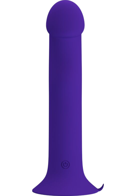 Κλασσικός δονητής από σιλικόνη σε μοβ χρώμα, μήκους 10,9 εκ. και μέγιστης διαμέτρου 6,7 εκ.