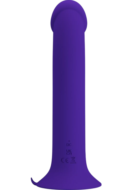 Κλασσικός δονητής από σιλικόνη σε μοβ χρώμα, μήκους 10,9 εκ. και μέγιστης διαμέτρου 6,7 εκ.