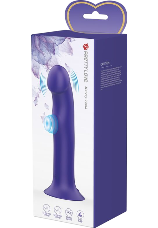 Κλασσικός δονητής από σιλικόνη σε μοβ χρώμα, μήκους 10,9 εκ. και μέγιστης διαμέτρου 6,7 εκ.