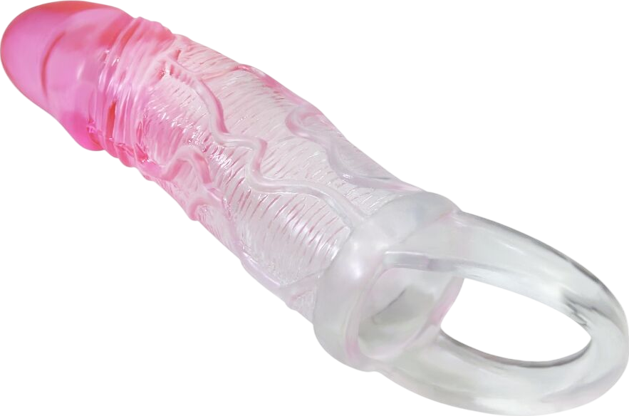 Προέκταση πέους από tpr σε ροζ χρώμα, μήκους 13,5 εκ. και μέγιστης διαμέτρου 3,7 εκ.