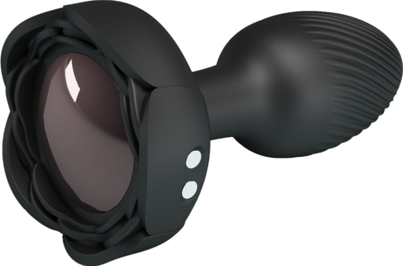 Δονούμενη σφήνα από σιλικόνη σε μαύρο χρώμα, μήκους 11,2 εκ. και μέγιστης διαμέτρου 9 εκ.