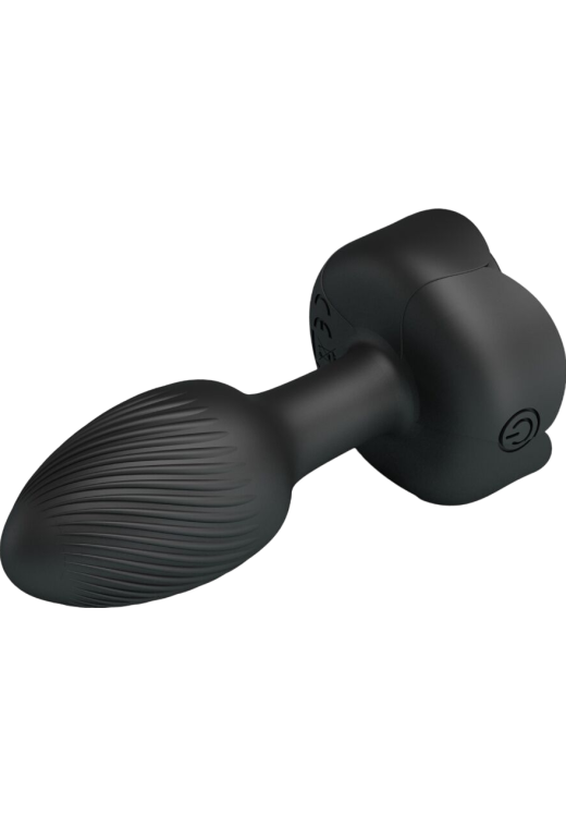 Δονούμενη σφήνα από σιλικόνη σε μαύρο χρώμα, μήκους 11,2 εκ. και μέγιστης διαμέτρου 9 εκ.