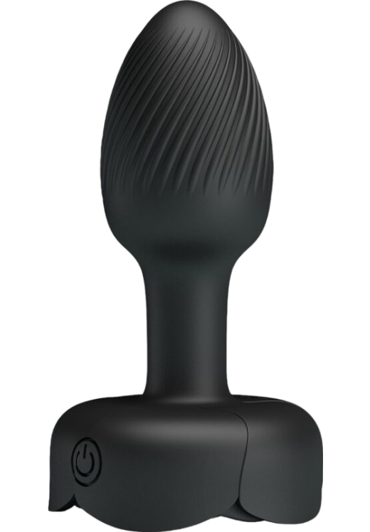 Δονούμενη σφήνα από σιλικόνη σε μαύρο χρώμα, μήκους 11,2 εκ. και μέγιστης διαμέτρου 9 εκ.