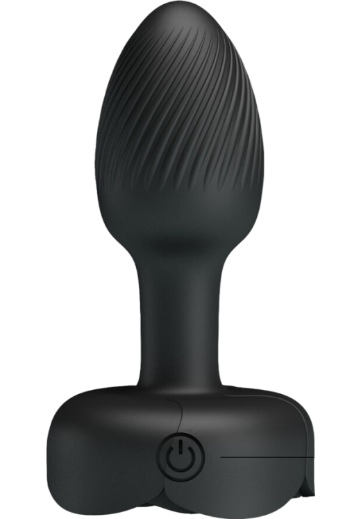 Δονούμενη σφήνα από σιλικόνη σε μαύρο χρώμα, μήκους 11,2 εκ. και μέγιστης διαμέτρου 9 εκ.