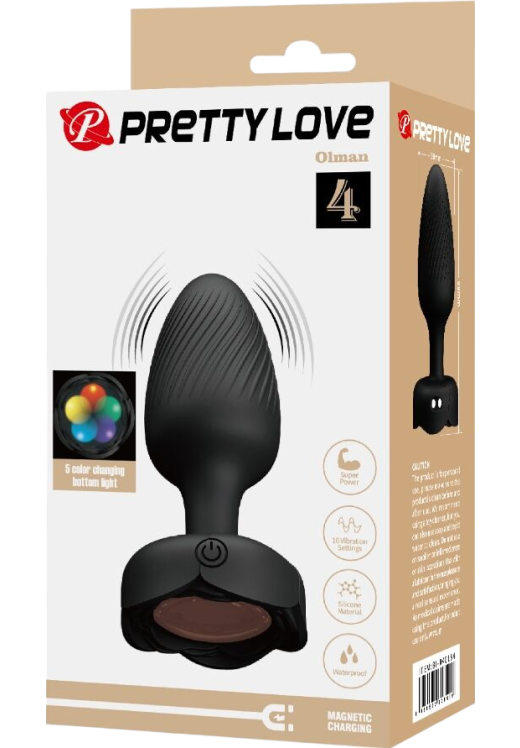 Δονούμενη σφήνα από σιλικόνη σε μαύρο χρώμα, μήκους 11,2 εκ. και μέγιστης διαμέτρου 9 εκ.