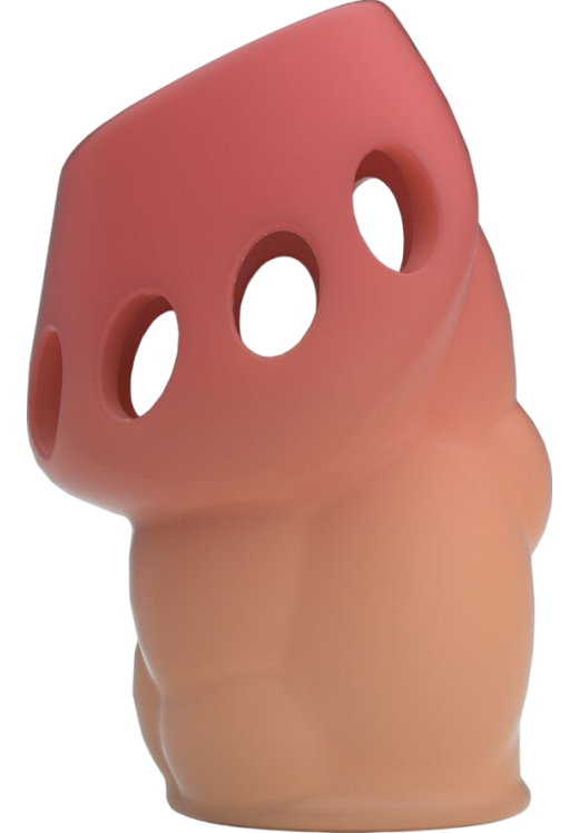 Κάλλυμα πέους από tpr σε ροζ χρώμα, μήκους 6,4 εκ. και μέγιστης διαμέτρου 3,6 εκ.