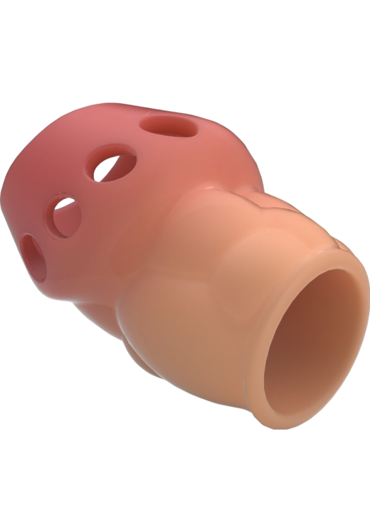 Κάλλυμα πέους από tpr σε ροζ χρώμα, μήκους 6,4 εκ. και μέγιστης διαμέτρου 3,6 εκ.