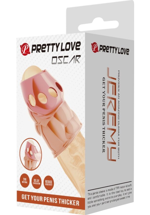 Κάλλυμα πέους από tpr σε ροζ χρώμα, μήκους 6,4 εκ. και μέγιστης διαμέτρου 3,6 εκ.