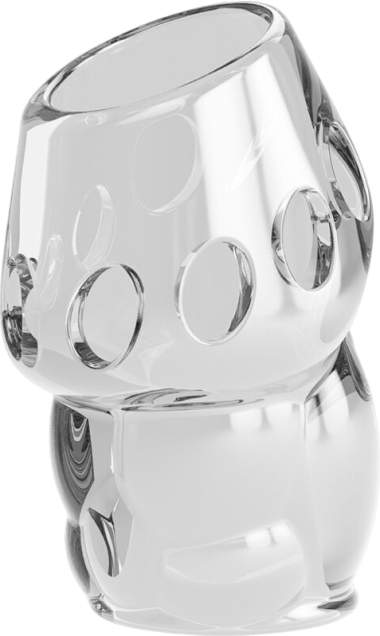 Κάλλυμα πέους από tpr σε διάφανο χρώμα, μήκους 6,4 εκ. και μέγιστης διαμέτρου 3,6 εκ.