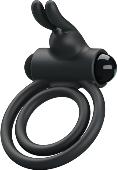 Δονούμενο δαχτυλίδι από σιλικόνη σε μαύρο χρώμα, μήκους 7 εκ.