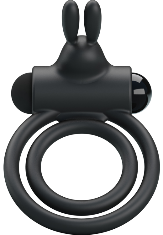 Δονούμενο δαχτυλίδι από σιλικόνη σε μαύρο χρώμα, μήκους 7 εκ.