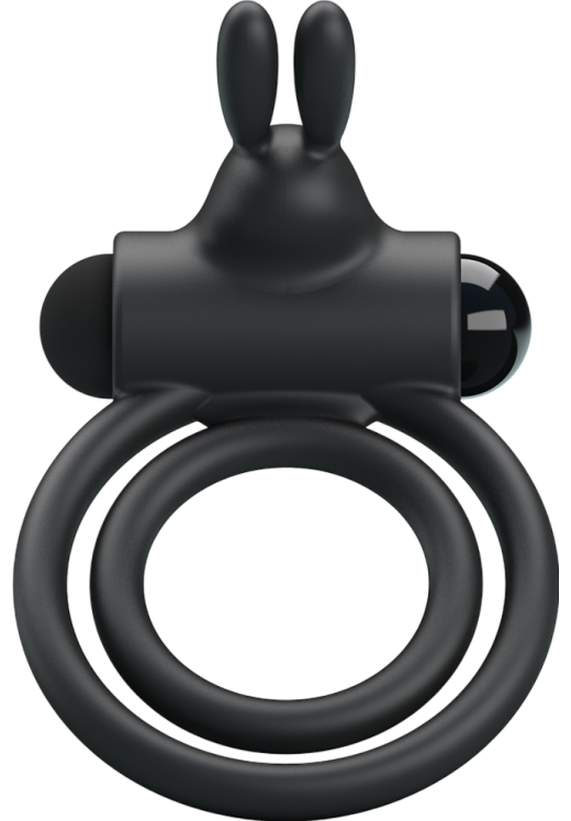 Δονούμενο δαχτυλίδι από σιλικόνη σε μαύρο χρώμα, μήκους 7 εκ.