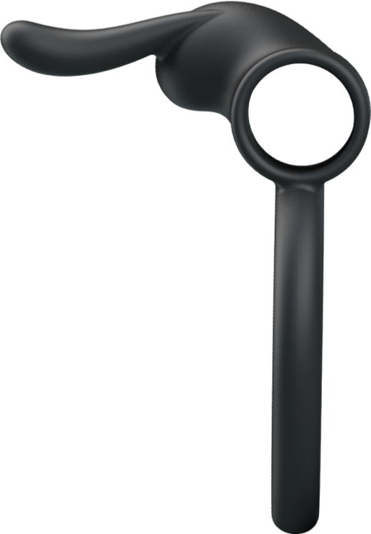 Δονούμενο δαχτυλίδι από σιλικόνη σε μαύρο χρώμα, μήκους 7 εκ.