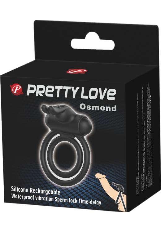 Δονούμενο δαχτυλίδι από σιλικόνη σε μαύρο χρώμα, μήκους 7 εκ.