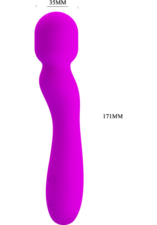 Δονητής μασάζ από σιλικόνη σε μοβ χρώμα, μήκους 17,3 εκ. και μέγιστης διαμέτρου 3,2 εκ.